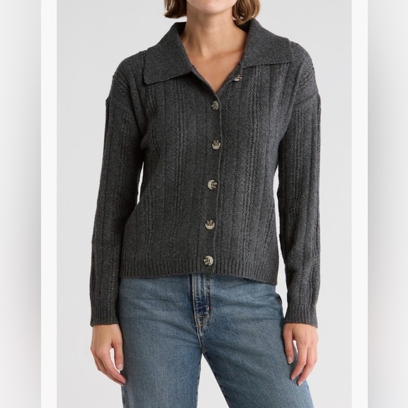 Joseph A Sweaters - Joseph A. Medium Gray Button-Up Cardigan Women’s Size Large